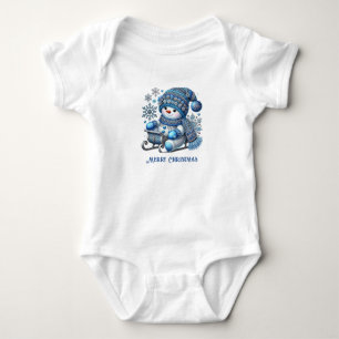 Sliding Snowman Baby Bodysuit