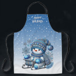 Sliding Snowman Christmas Holiday Apron<br><div class="desc">Beautiful Sliding Snowman Christmas Holiday Apron</div>