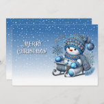 Sliding Snowman Christmas Holiday Card<br><div class="desc">Beautiful Sliding Snowman Christmas Holiday Card</div>