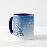 Sliding Snowman Christmas Holiday Mug<br><div class="desc">Beautiful Sliding Snowman Christmas Holiday Mug</div>