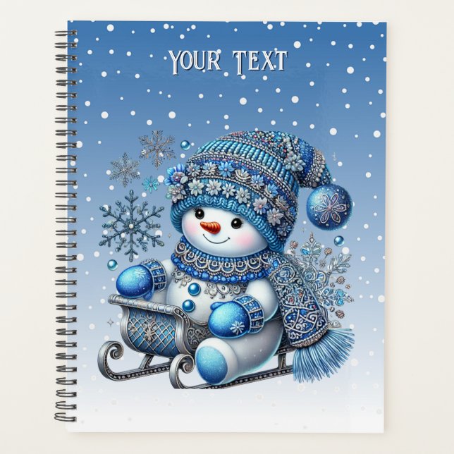 Sliding Snowman Christmas Holiday Planner (Front)