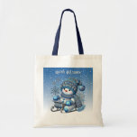 Sliding Snowman Christmas Holiday Tote Bag<br><div class="desc">Beautiful Sliding Snowman Christmas Holiday Tote Bag</div>