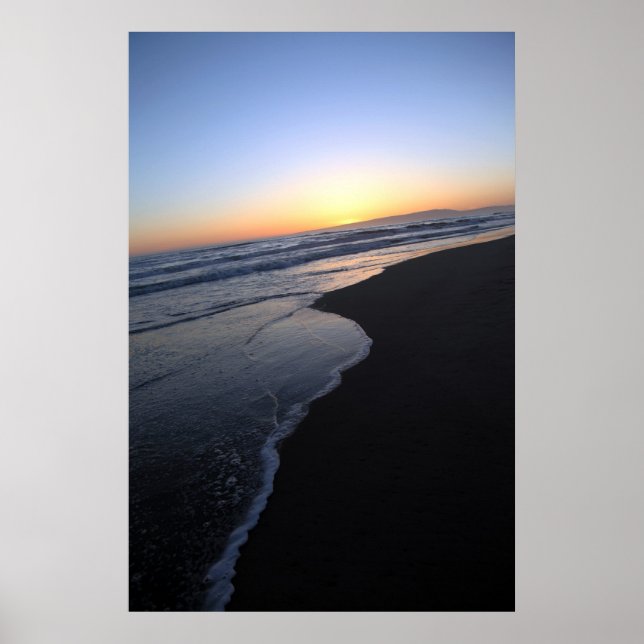 Sliding - Sunset Beach California Poster (Front)