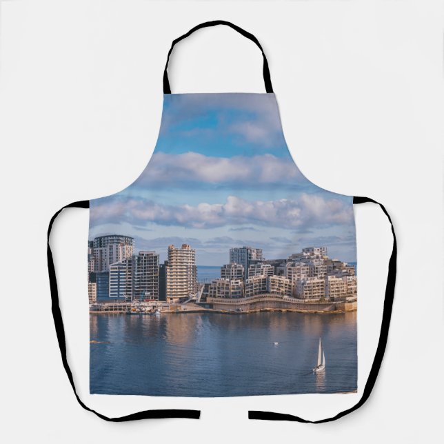 Sliema harbour and skyscrapers in Malta Apron (Front)