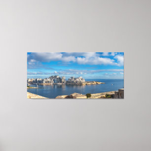 Sliema harbour and skyscrapers in Malta Canvas Print