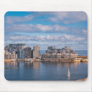 Sliema harbour and skyscrapers in Malta Mouse Mat