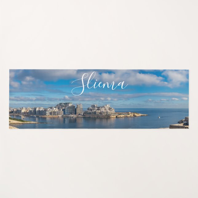  Sliema harbour and skyscrapers in Malta Yoga Mat (Front (Horizontal))