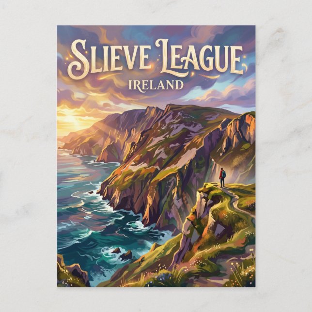 Slieve League Cliffs Ireland Postcard (Front)