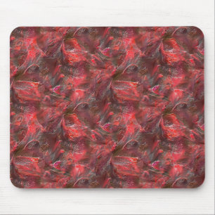 Slight relief in texture plastered with red wax mouse mat