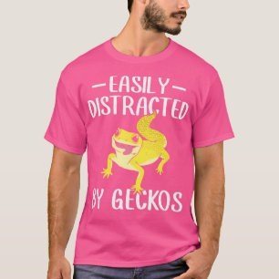 Slightly Distracted By Geckos Herpetologist Creste T-Shirt