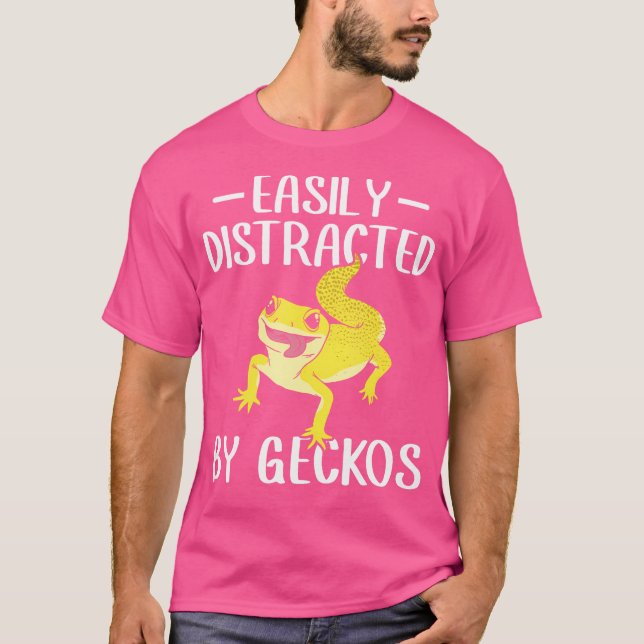 Slightly Distracted By Geckos Herpetologist Creste T-Shirt (Front)