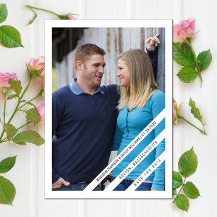 Slightly Slanted Photo Save the Date White