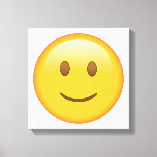 Slightly Smiling Face - Emoji Canvas Print