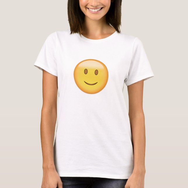Slightly Smiling Face Emoji T-Shirt (Front)