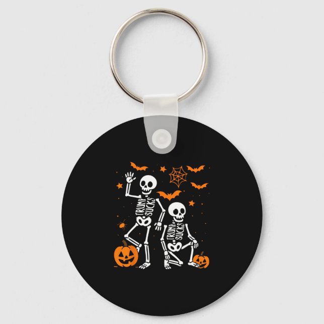 Slightly Subtle Resist Skeleton Trump Halloween Co Key Ring (Front)