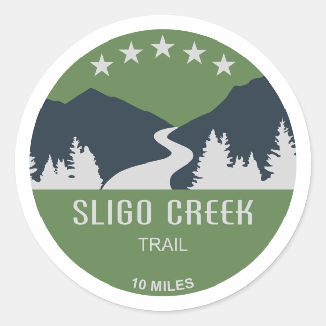 Sligo Creek Trail Classic Round Sticker (Front)