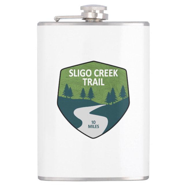 Sligo Creek Trail Hip Flask (Front)