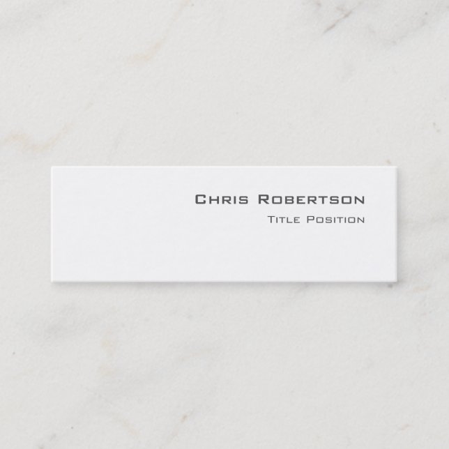 Slim Black White Charming Business Card (Front)
