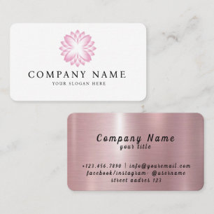Slim Body Care Lotus Flower Women Spa Beauty Business Card