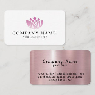 Slim Body Care Lotus Flower Women Spa Beauty Business Card