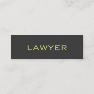 Slim Cute Plain Grey Attorney at Law Business Card