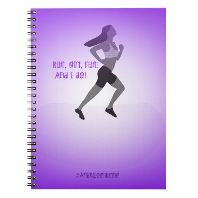 Slim Girl Runner Notebook (Front)