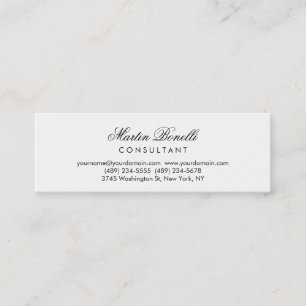 Slim Simple Minimalist Calligraphy Business Card