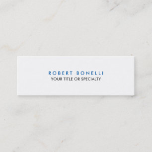 Slim Skinny Grey White Blue Standard Business Card