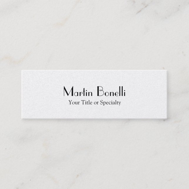 Slim Special Unique Professional Mini Business Card (Front)
