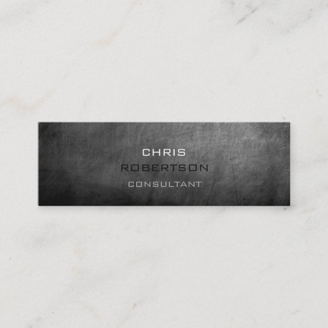 Slim Trendy Chalkboard Attractive Business Card (Front)