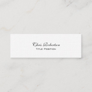 Slim Trendy Linen Charming Business Card
