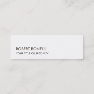Slim Unique Modern Black White Mini Business Card
