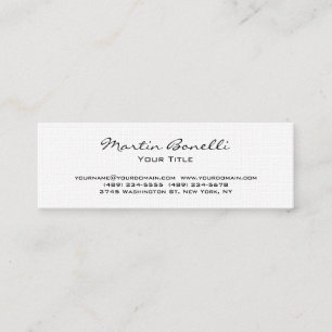 Slim Unique Modern Linen Trendy Business Card