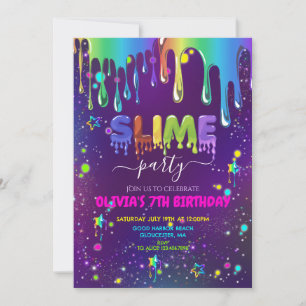 Slime Birthday Invitation
