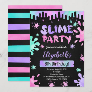 Slime Birthday Invitation