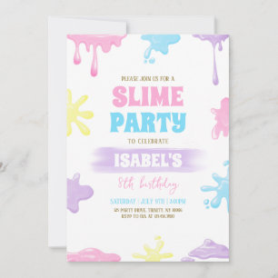 Slime Birthday Party Invitation