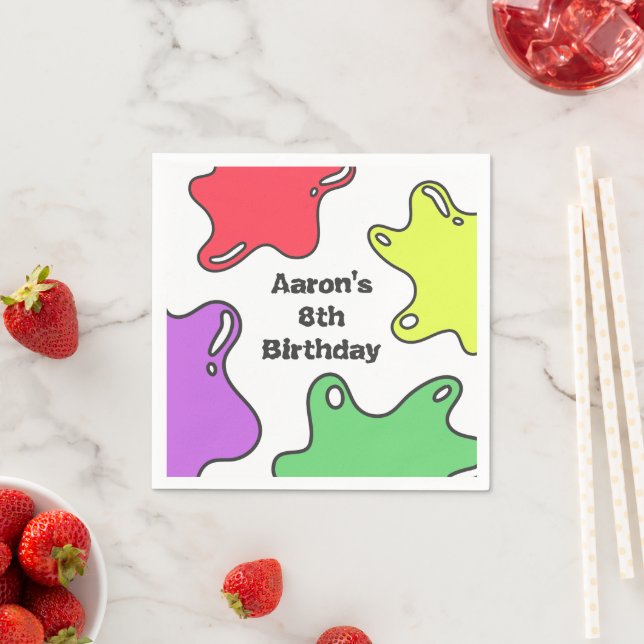 Slime Birthday Party Napkin (Insitu)
