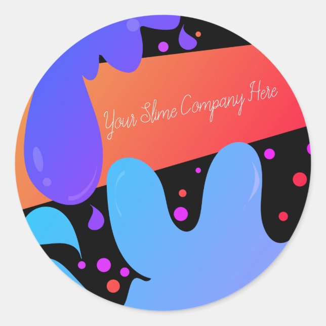 Slime Business Company Branding  Classic Round Sticker (Front)