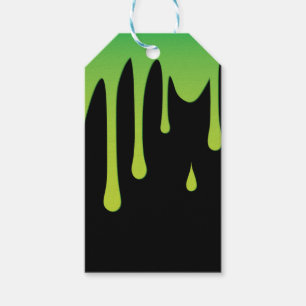 Slime dripping gift tags