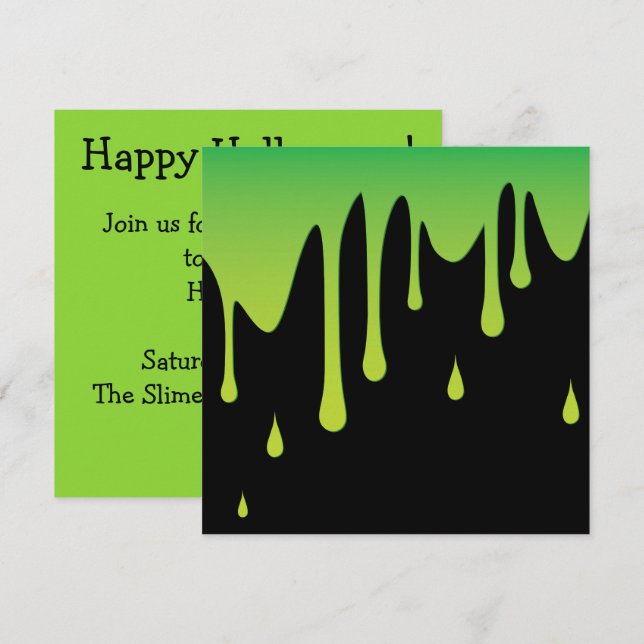 Slime dripping invitation (Front/Back)