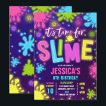Slime Invitation Glow Slime Party Neon Slime Party<br><div class="desc">Glow Slime Invitation. 
All designs are © PIXEL PERFECTION PARTY LTD</div>
