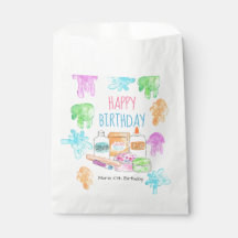 Slime kid birthday party favour bag