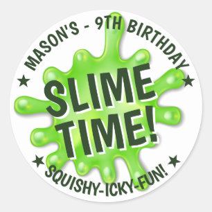 Slime Party Classic Round Sticker