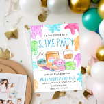Slime party kids birthday party invitation<br><div class="desc">Slime party kids birthday party invitation 
Perfect for kid party with a slime theme.</div>