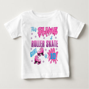Slime Roller Skate Colourful Birthday Girl Custom  Baby T-Shirt