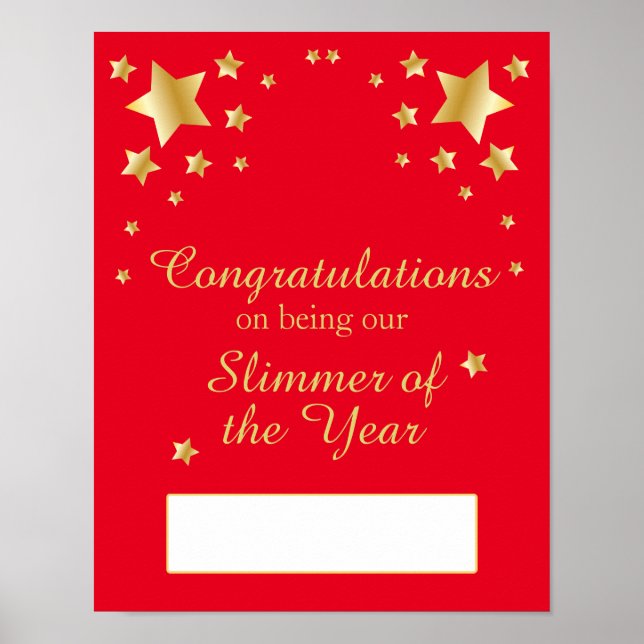 Slimmer of the Year Slimming Group Weight Loss Poster (Front)