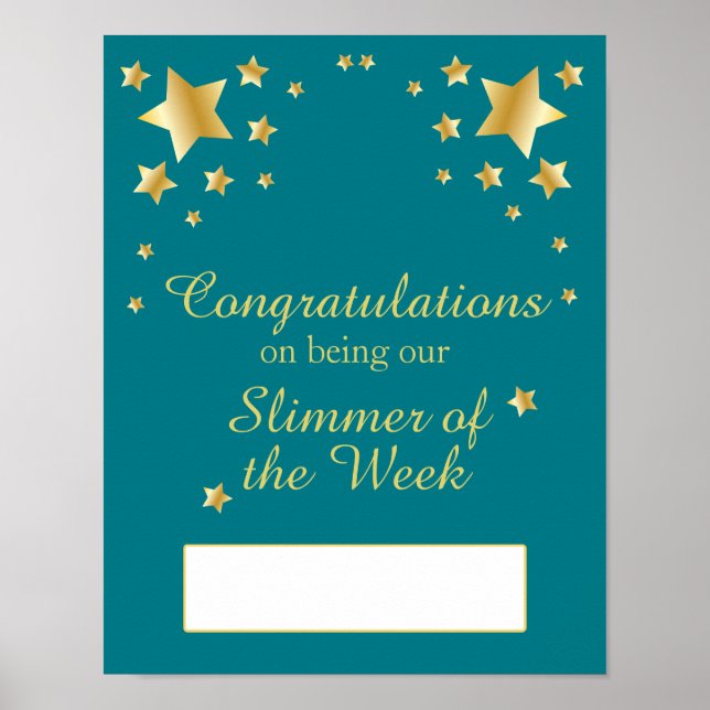 Slimming Club Weight Loss Weekly Winner Sign (Front)