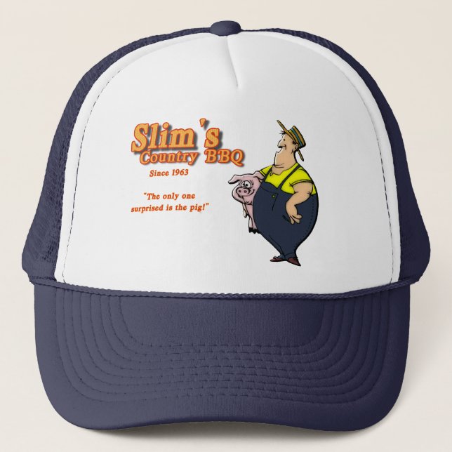 Slim's BBQ Trucker Hat (Front)