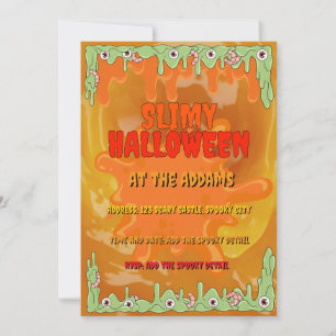 Slimy Halloween Invitation Card
