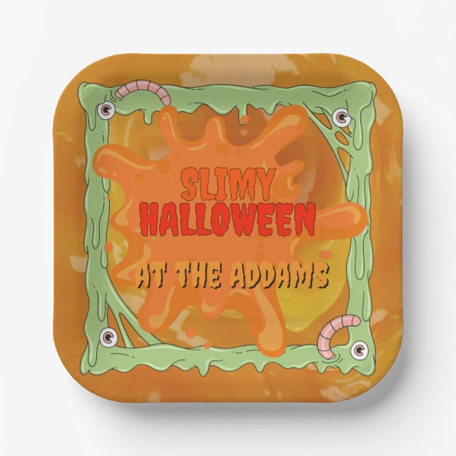 Slimy Halloween Plates (Front)